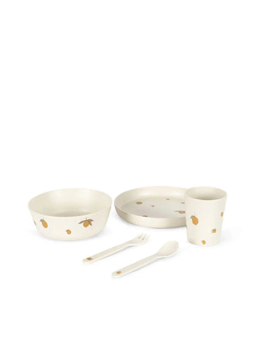 Coffret repas citron 5 pièces  - Konges Slojd