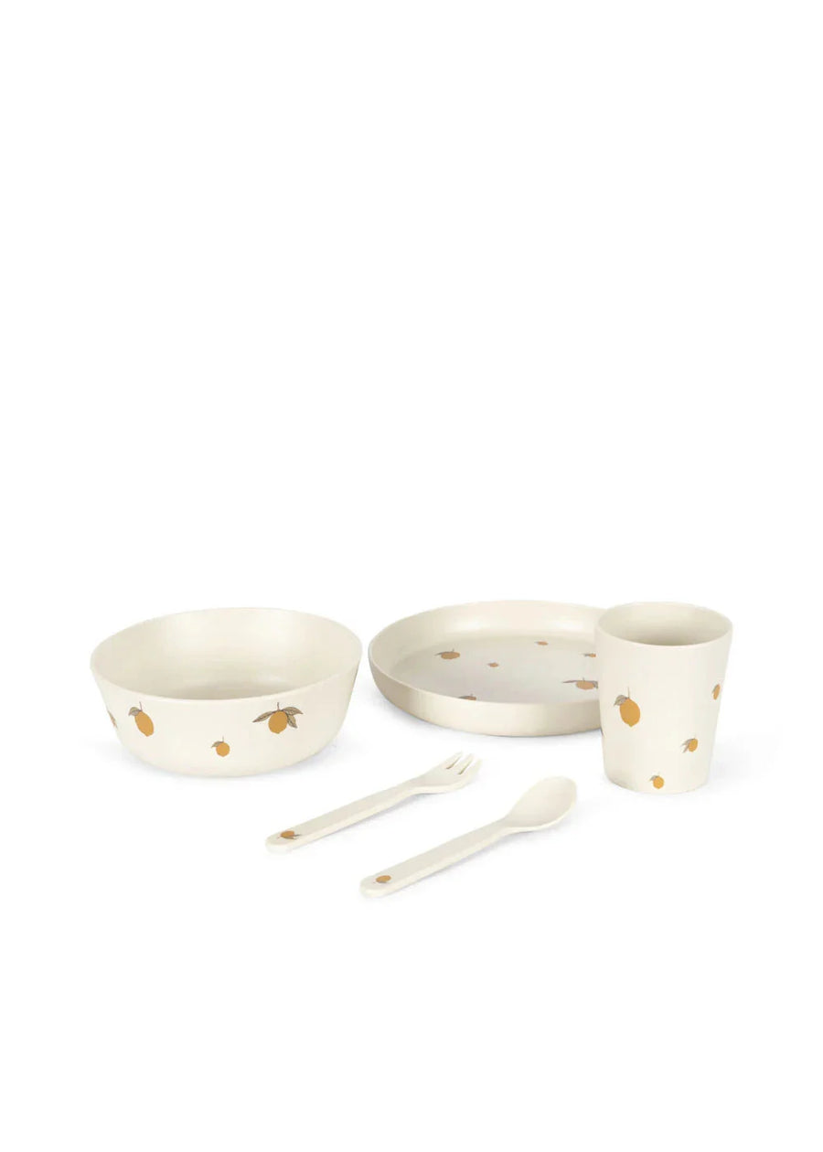 Coffret repas citron 5 pièces  - Konges Slojd