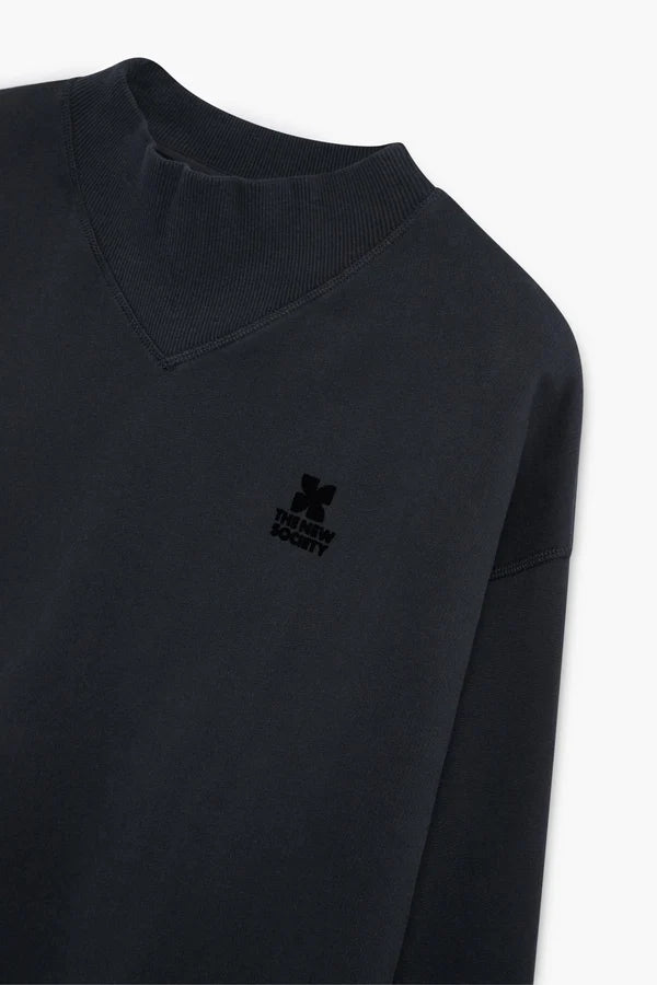 Sweat-shirt Moonless Night Black mixte The New Society H26