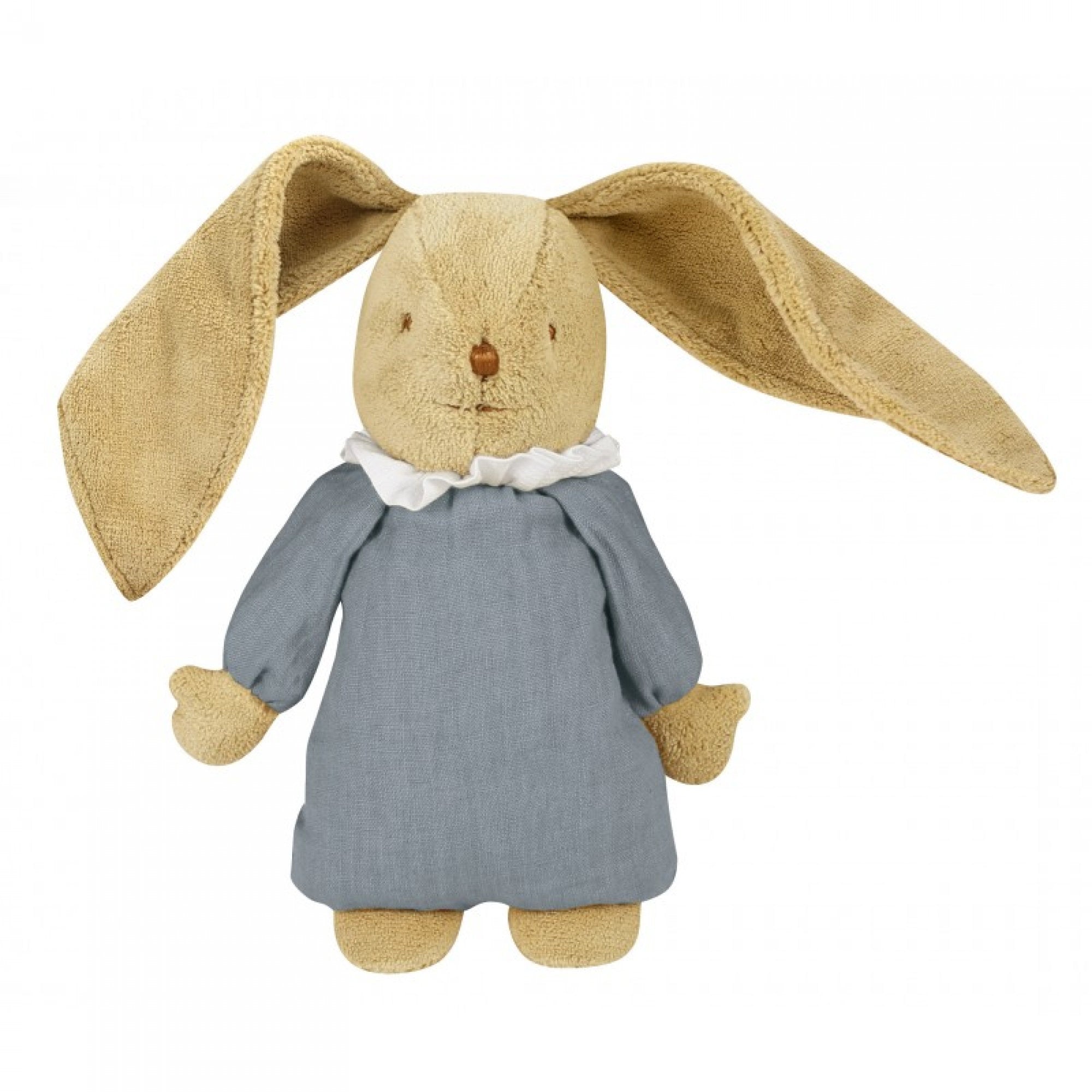 Doudou hochet lapin rose blanc BABY NAT