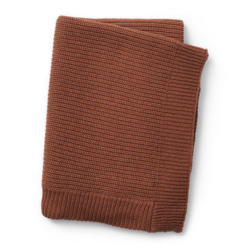 Couverture en laine tricot Burned - Clay- Elodie Details