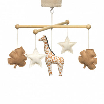 Mobile Girafe en bois camel - Pouce et Lina